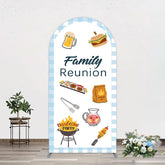 Aperturee - Aperturee Summer Picnic Barbecue Family Reunion Arch Backdrop